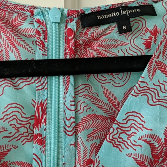 Darling teal and red summer dresa - Picture 2 of 3